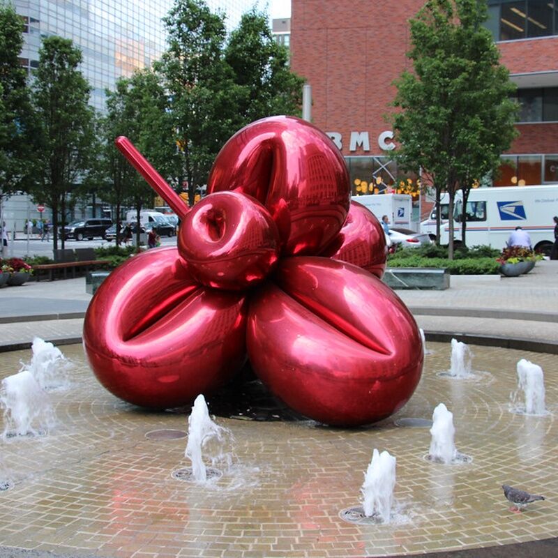 Large Outdoor Stainless Steel Painted Balloon Dog Sculpture 3