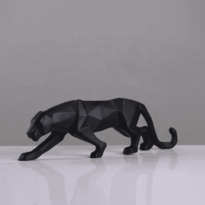 Mainstream Sculpture Life Size Stainless Steel Leopard Sculpture 1