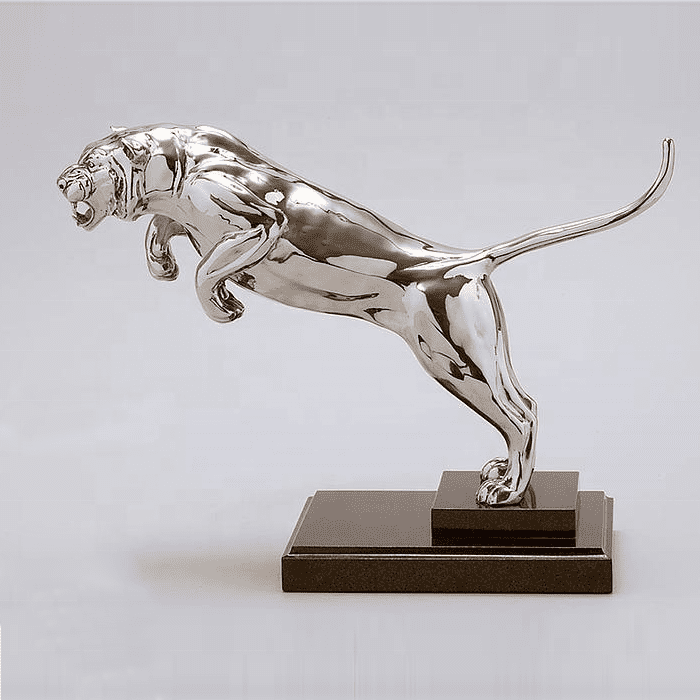Mainstream Sculpture Stainless Steel Tiger Sculpture