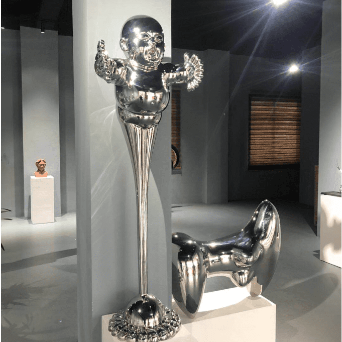 Modern Decoration Steel Hug statue Stainless Steel Hug Sculpture