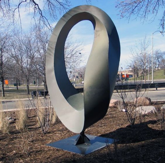 Modern Garden Arts Painted Stainless Steel Sculpture