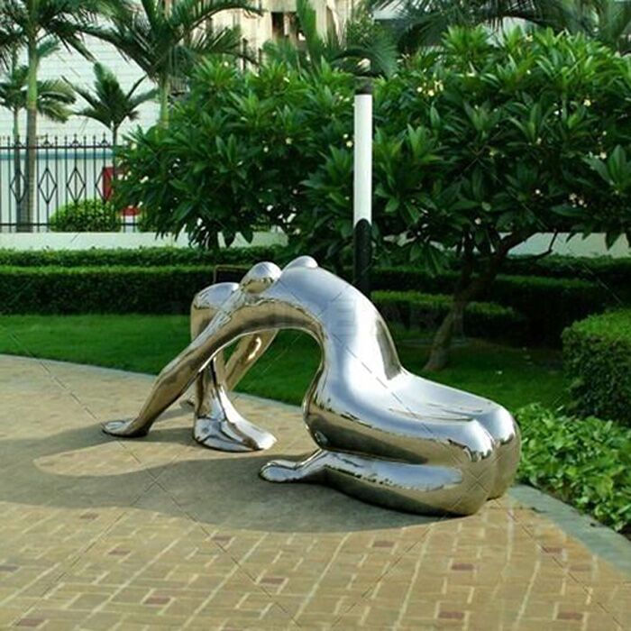 Modern Outdoor Stainless Steel Garden Sculpture