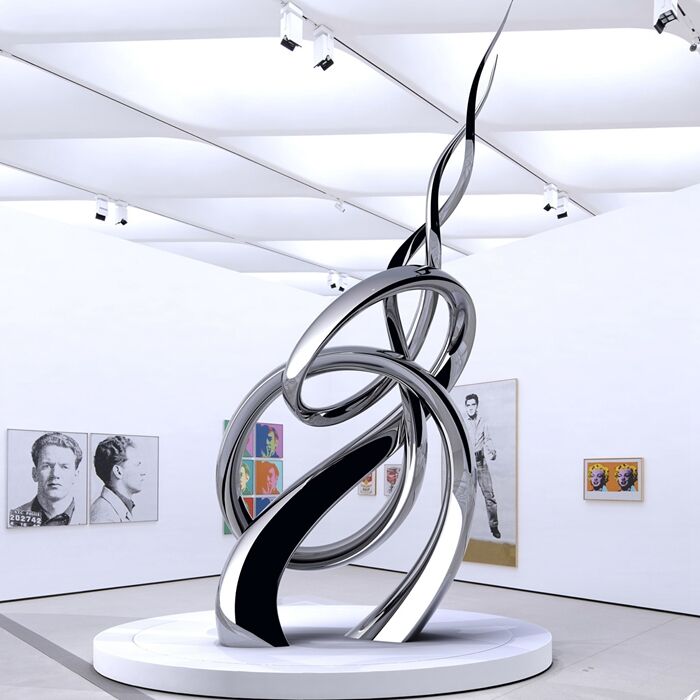 Polished Modern Art Stainless Steel Abstract Sculpture