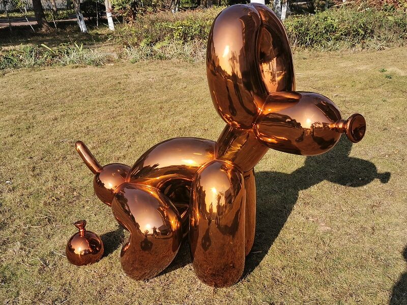 Stainless Steel Dog Statue (2)