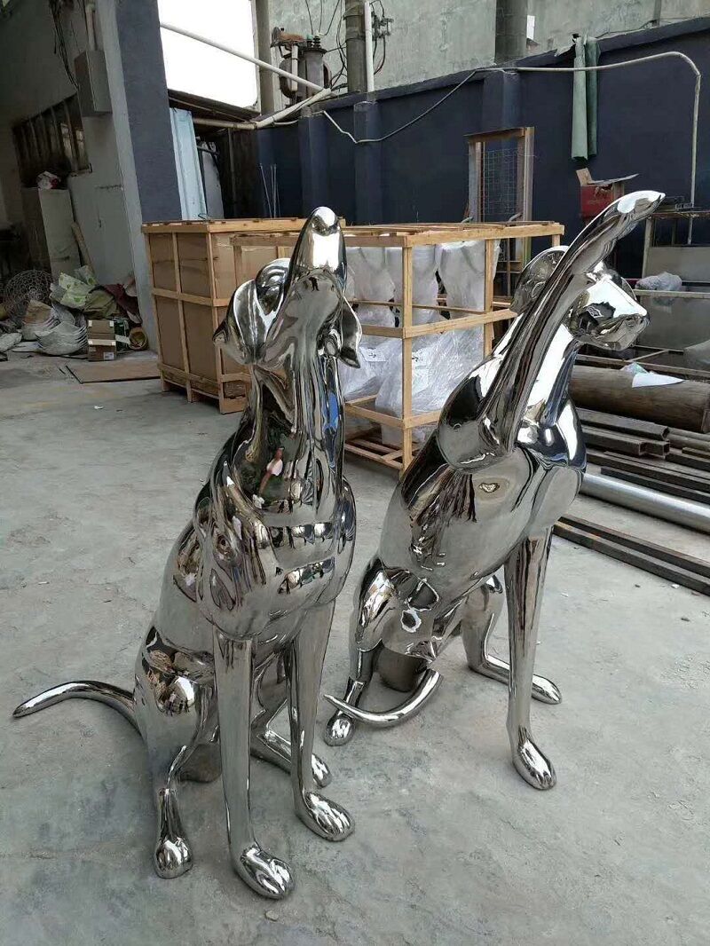 Stainless Steel Dog Statue (6)