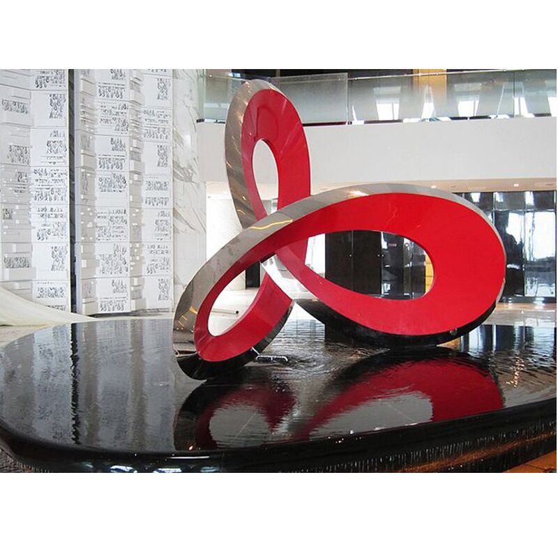 Large Hall Square Stainless Steel Decorative Sculpture Home Decoration