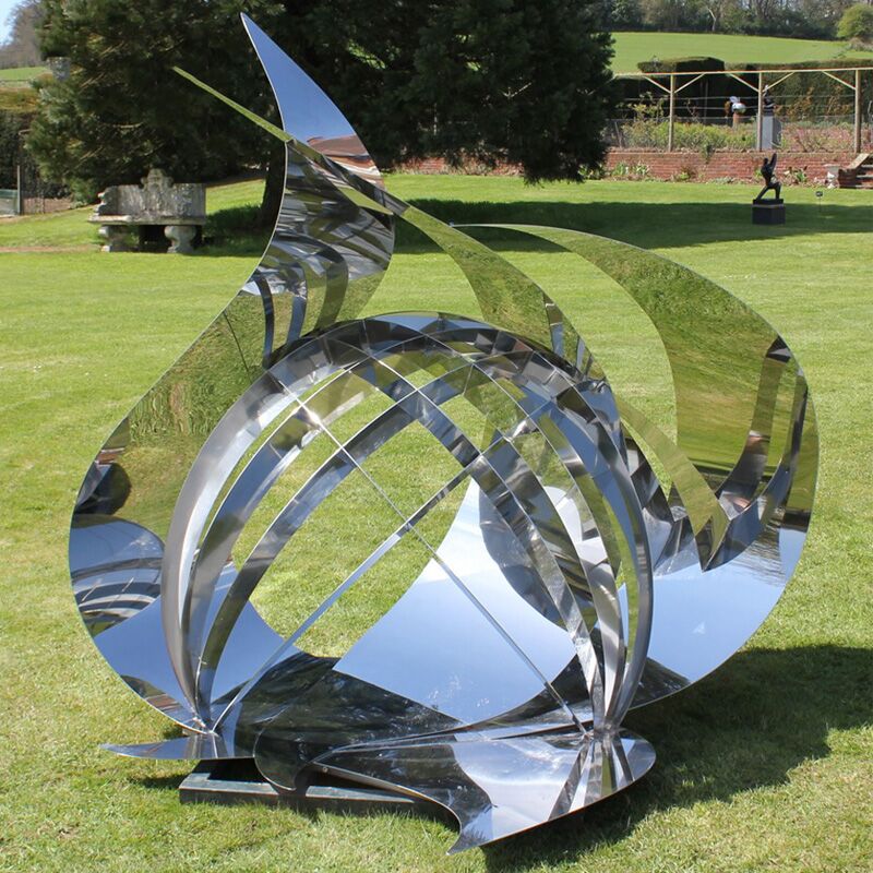 Stainless Steel Mirror Polished Garden Sculpture 1