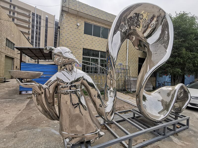 Large outdoor stainless steel poet sculpture statue! (2)