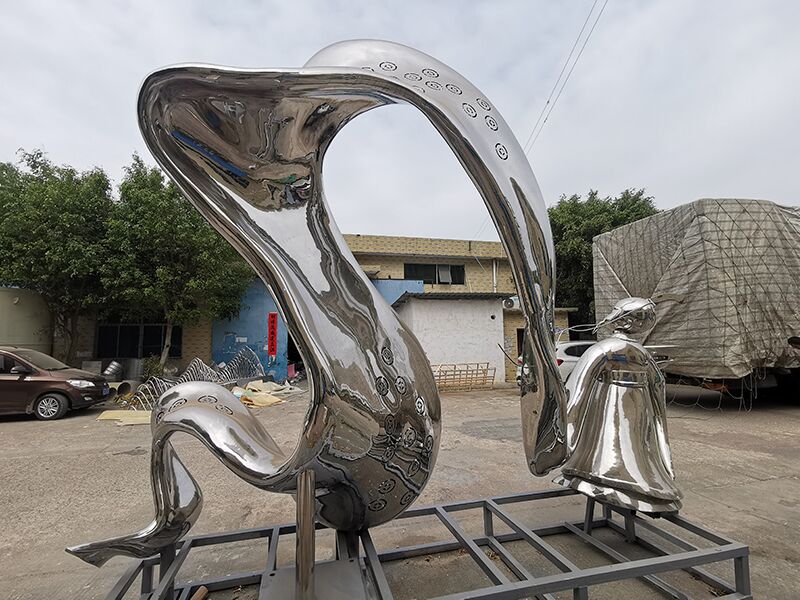 Large outdoor stainless steel poet sculpture statue! (3)