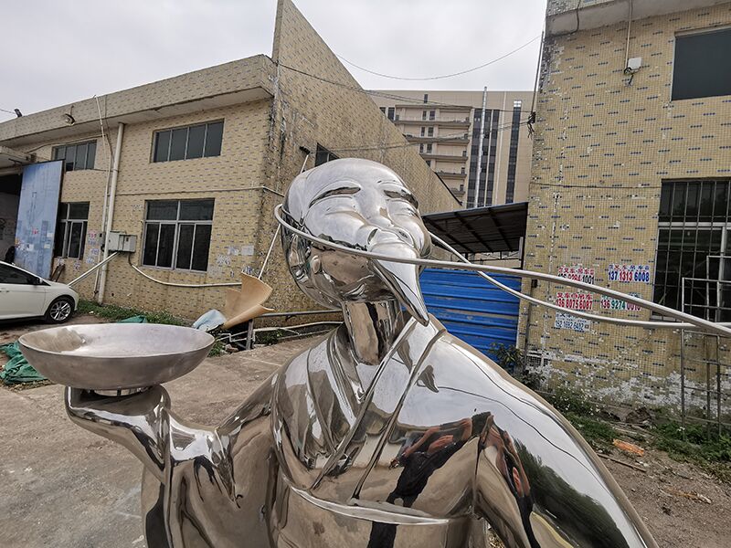 Large outdoor stainless steel poet sculpture statue! (4)