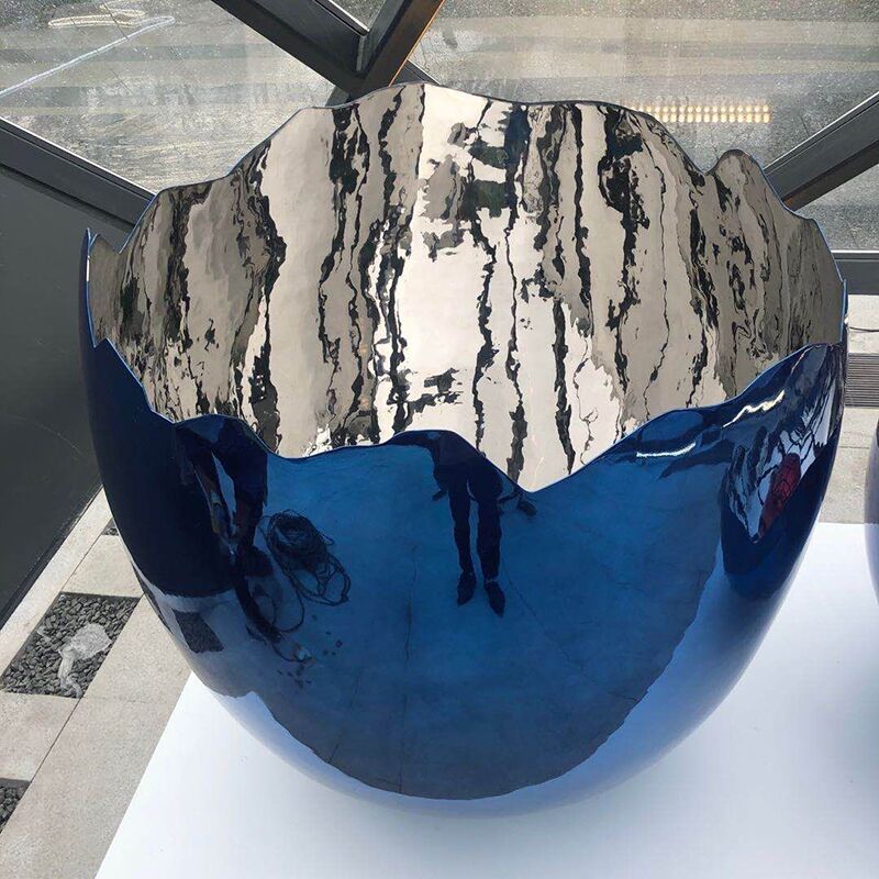 Metal Modern Art Stainless Steel Egg Sculpture (5)