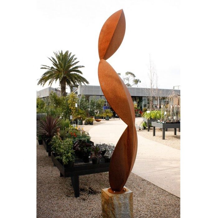 Large Rusty Corten Steel Garden Metal Cactus Sculpture