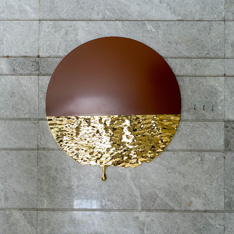 Interior decoration color stainless steel water drop wall sculpture (1)