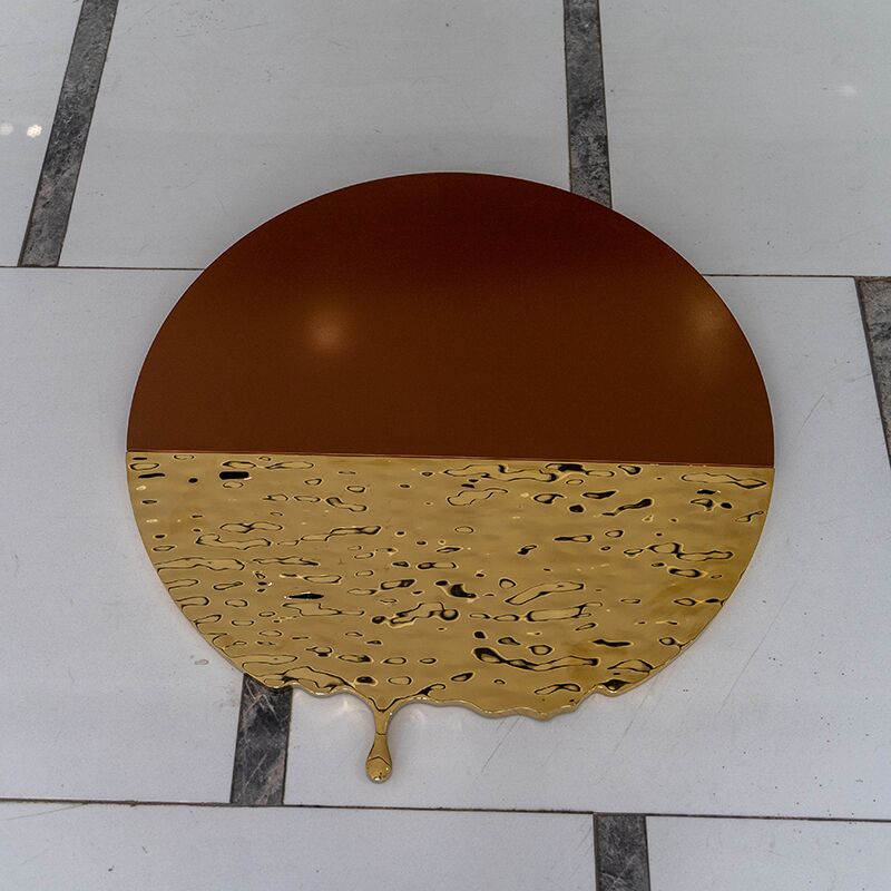 Interior decoration color stainless steel water drop wall sculpture (4)