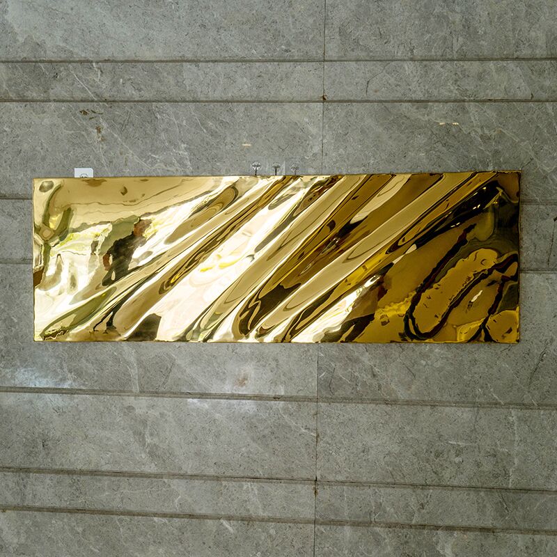 Modern metal home decoration stainless steel wall sculpture (2)