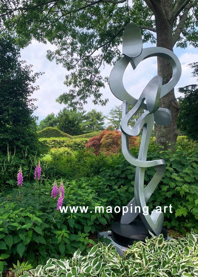 Add artistic value luxury space stainless steel sculpture (2)