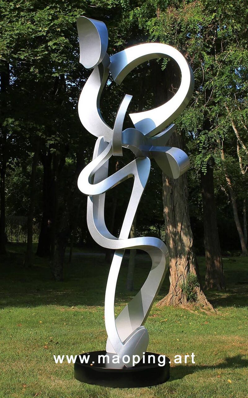 Add artistic value luxury space stainless steel sculpture (3)