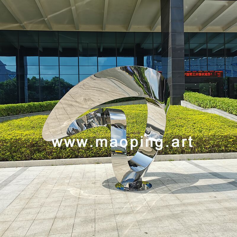 Large-scale outdoor abstract unique luxury courtyard decoration metal sculpture (2)