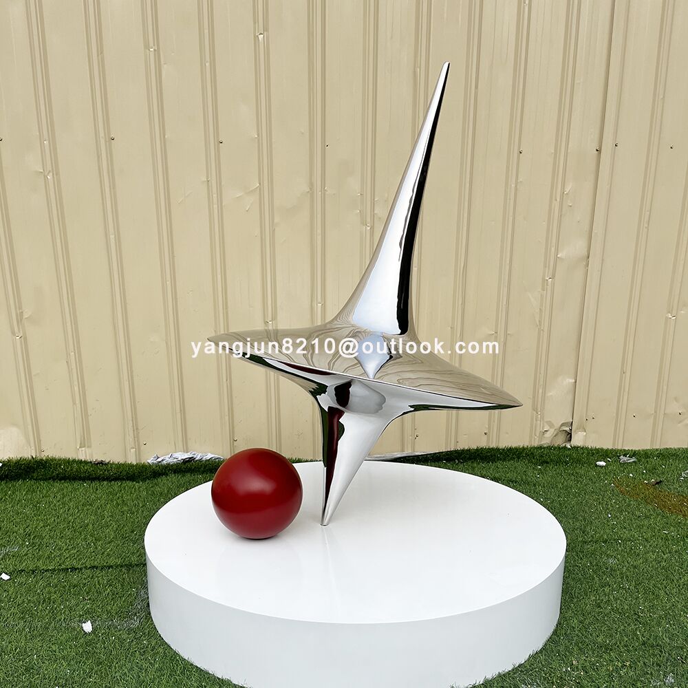 indoor high-end hotels Apartment lobby decorations Stainless steel Gyroscope sculpture (3)