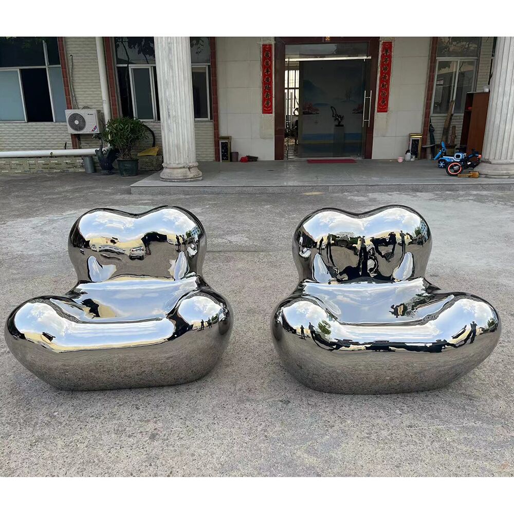 Interior home decoration art stainless steel sofa (1)