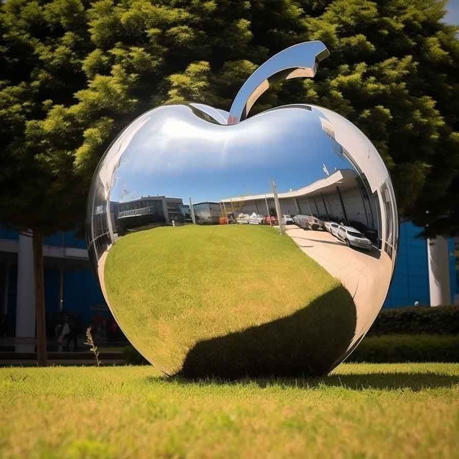 Large outdoor metal apple garden sculptures 1