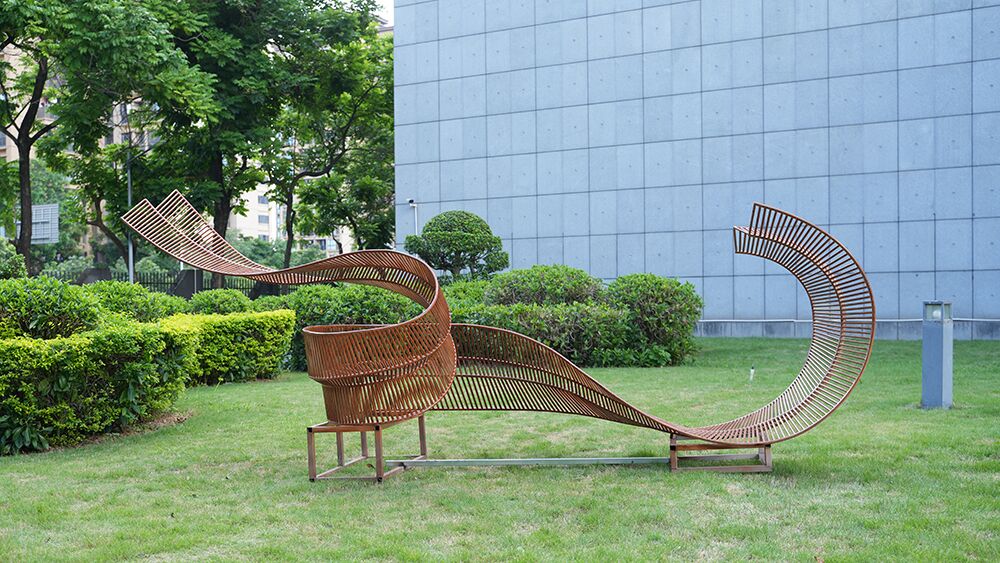 Outdoor park square urban sculpture stainless steel abstract sculpture