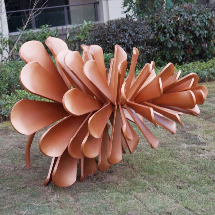 Big Out Door Metal Pine Cone Sculpture Stainless Steel For Garden Decoration