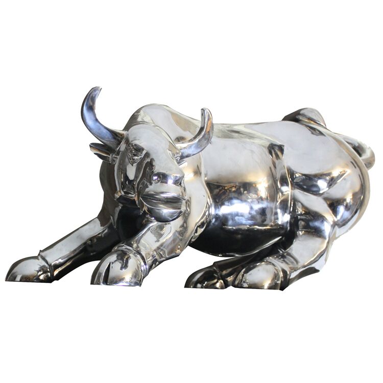 Stainless steel Cow sculpture2