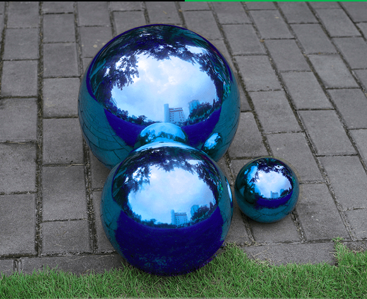 Treasure blue stainless steel colorful sphere