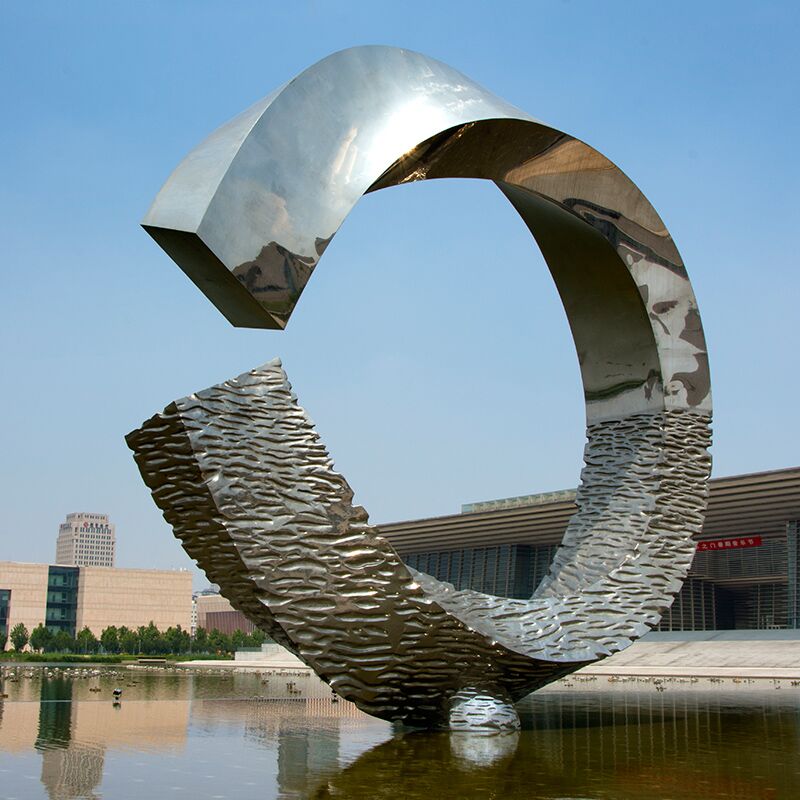 Large-Metal-Abstract-Art-Sphere-Sculpture-Stainless