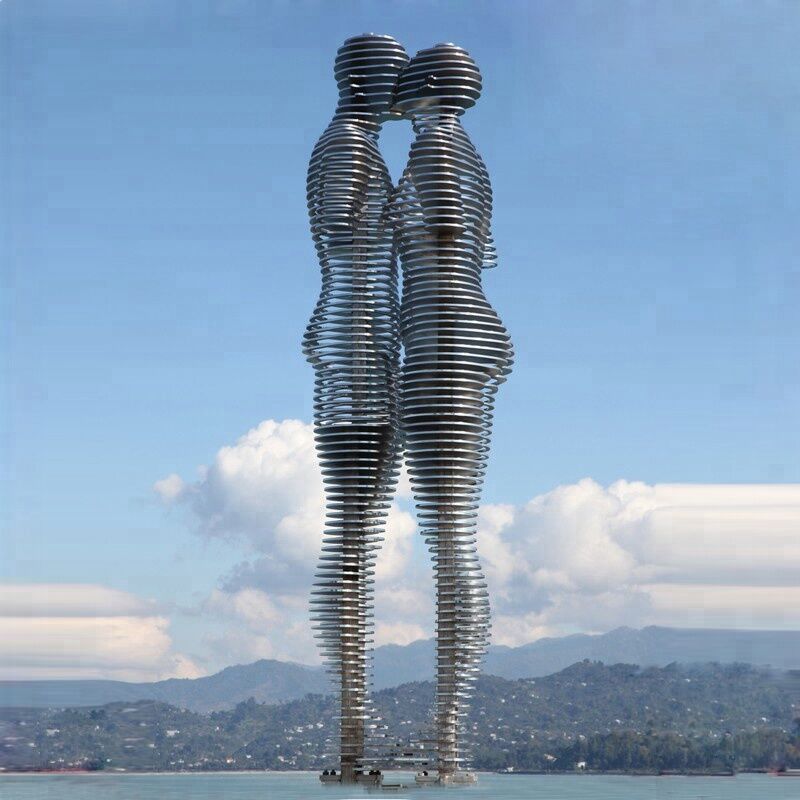 Outdoor-Abstract-Figure-Sculpture-Human-Body-Stainless