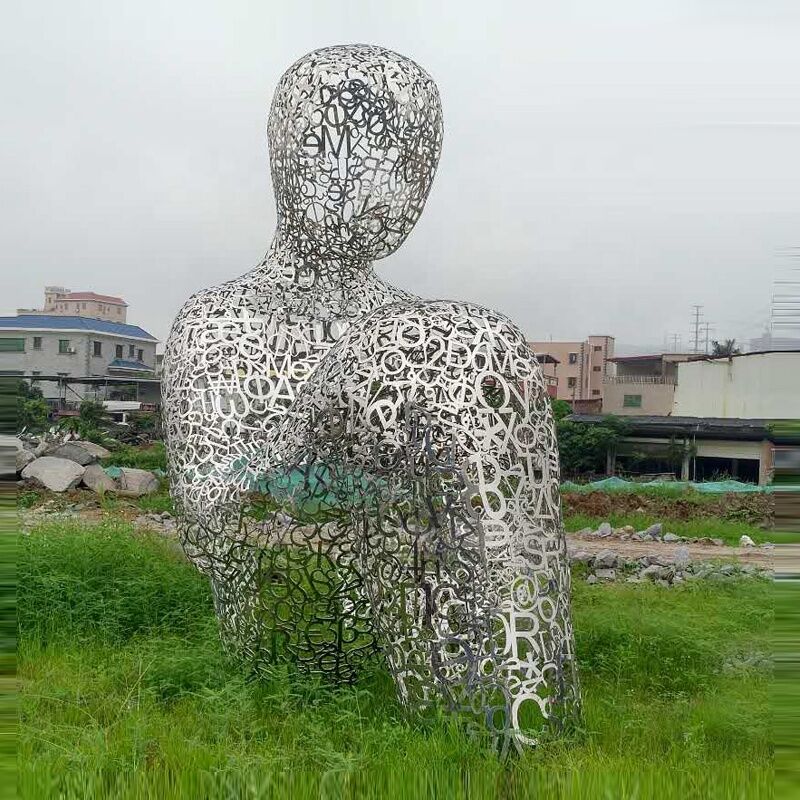 Stainless-Steel-Hollow-Design-Abstract-Woman-Sculpture