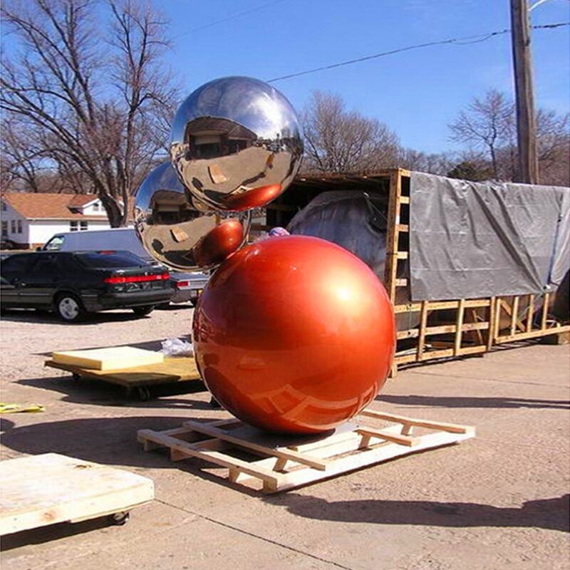Large-Modern-Stainless-Steel-Ball-Sculpture