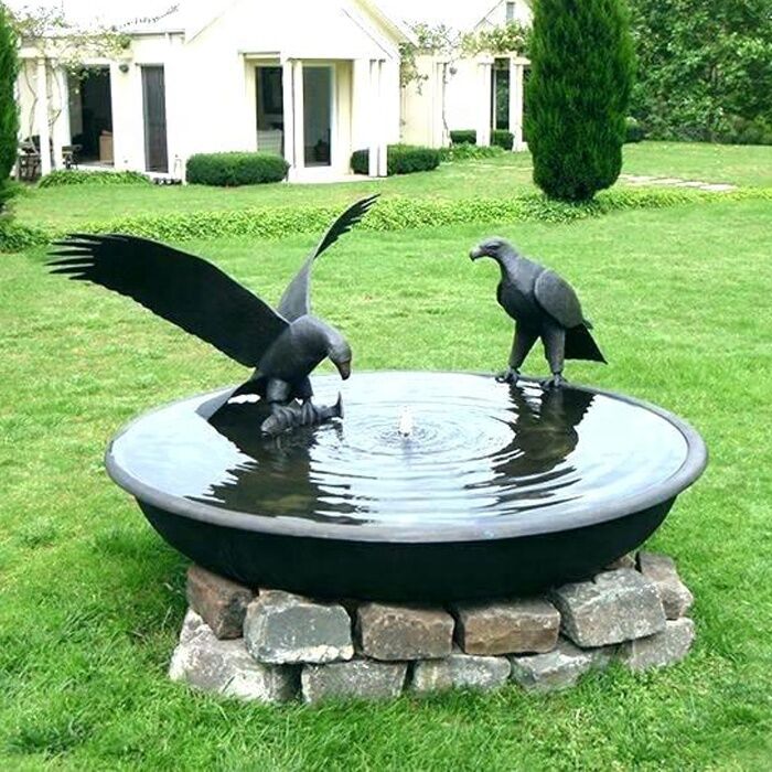 Cast-Metal-Bird-Bronze-Eagle-Sculpture-Garden