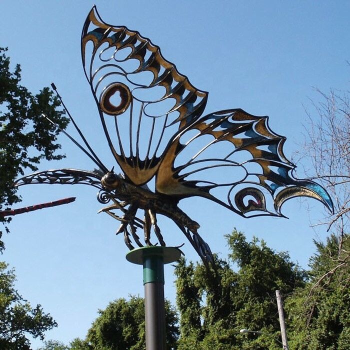 Large-Metal-Animal-Stainless-Steel-Garden-Butterfly