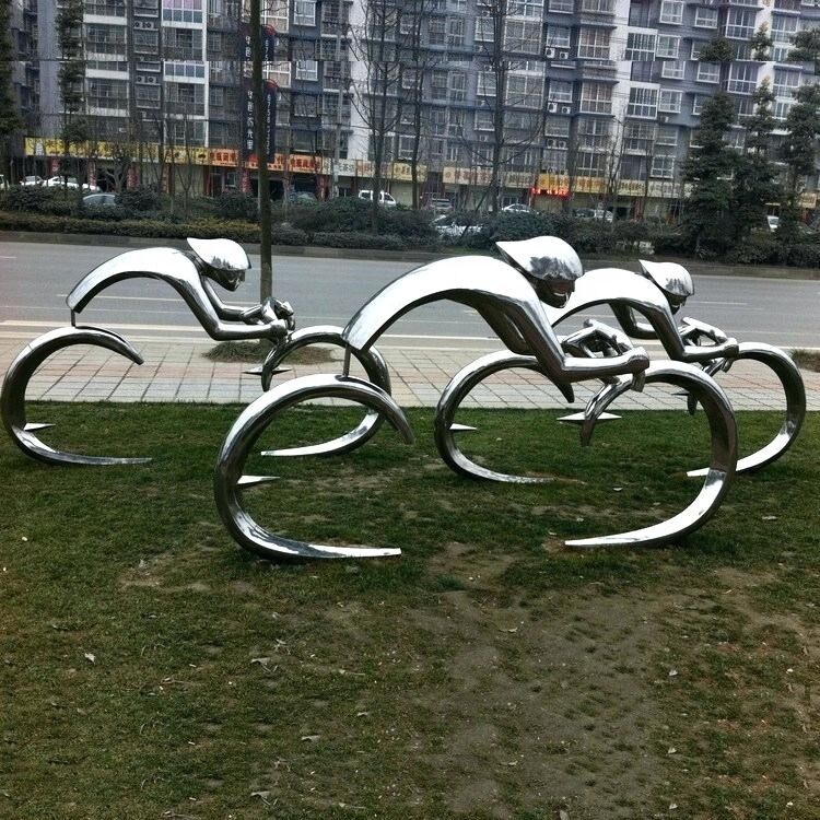 Modern-Stainless-Steel-Garden-Sports-Cycling-Sculpture