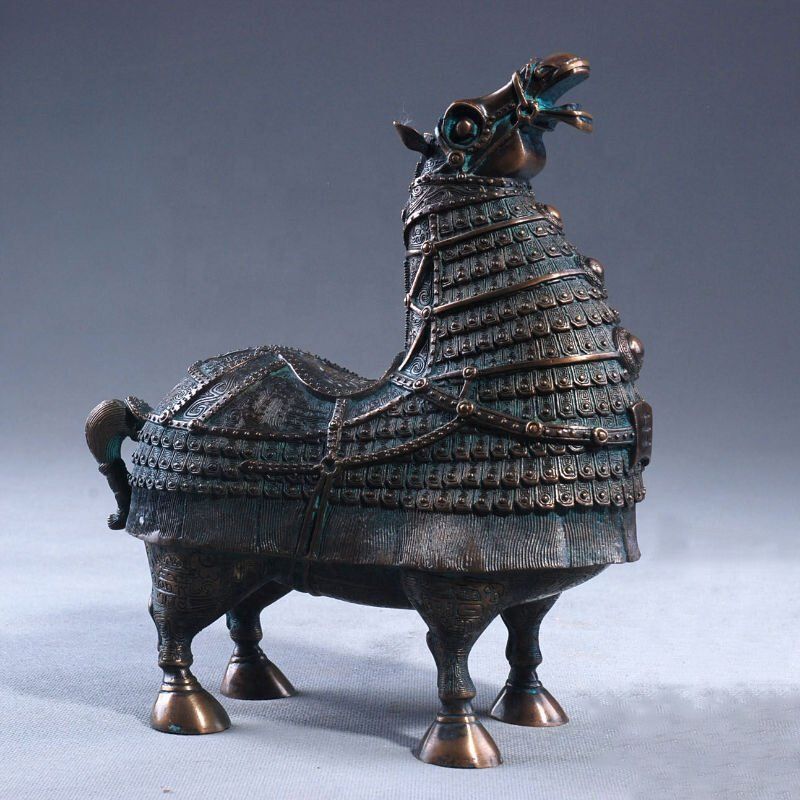 Mongolian-Horse-Antique-Styled-Sculpture-Bronze-Metal