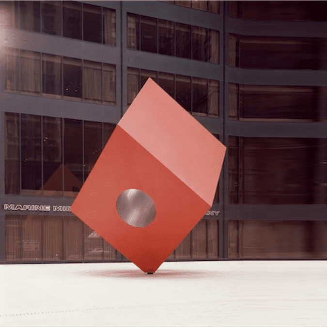 Sculpture-Stainless-Modern-Stainless-Steel-Square-Sculpture
