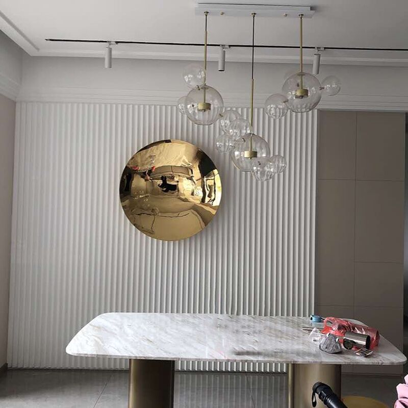 golden Concave Mirror Sculpture 1