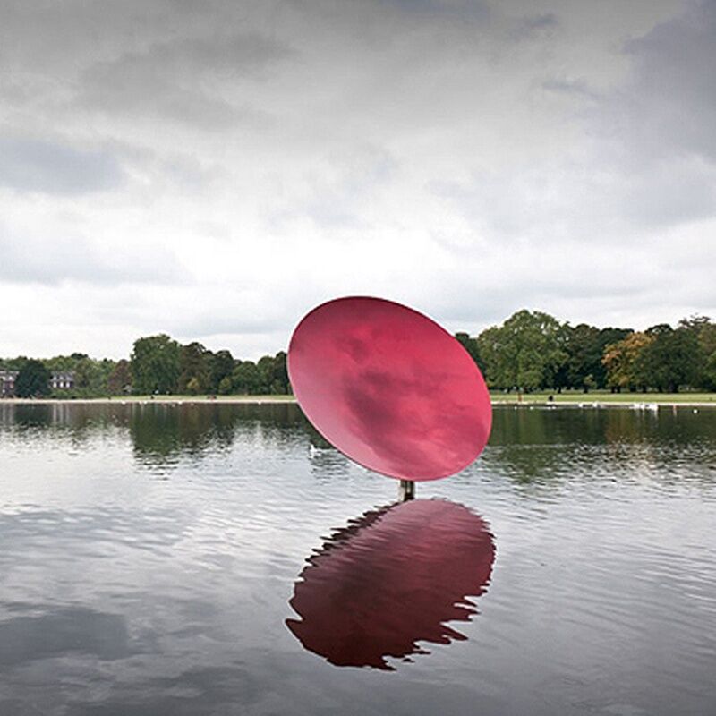 Modern Outdoor Concave Sky Mirror Red Stainless steel Anish Kapoor Sculpture 2