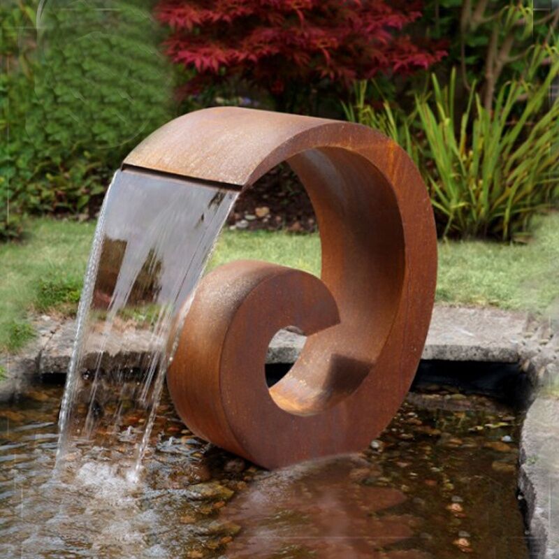 Ammonite Stainless Steel Cascading Water Feature 2
