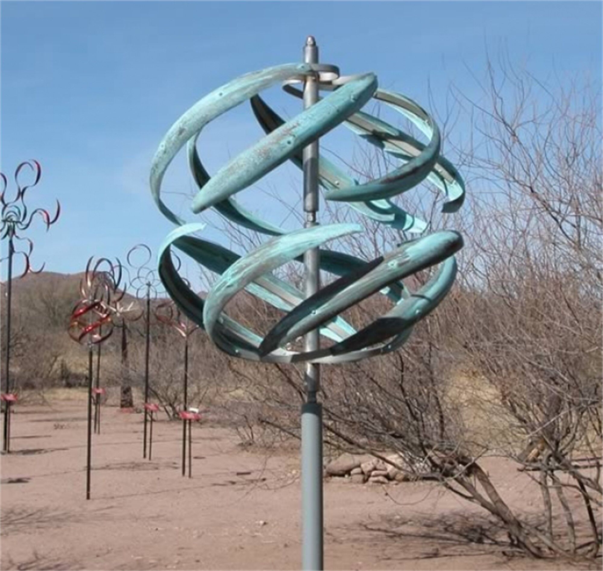 Basics of Wind Energy Outside Decoration Metal Stainless Steel Wind Kinetic