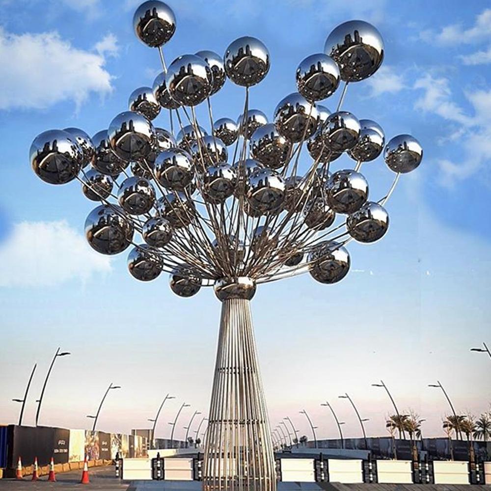 Famous artist Joy custom stainless steel metal decoration outdoor sculpture