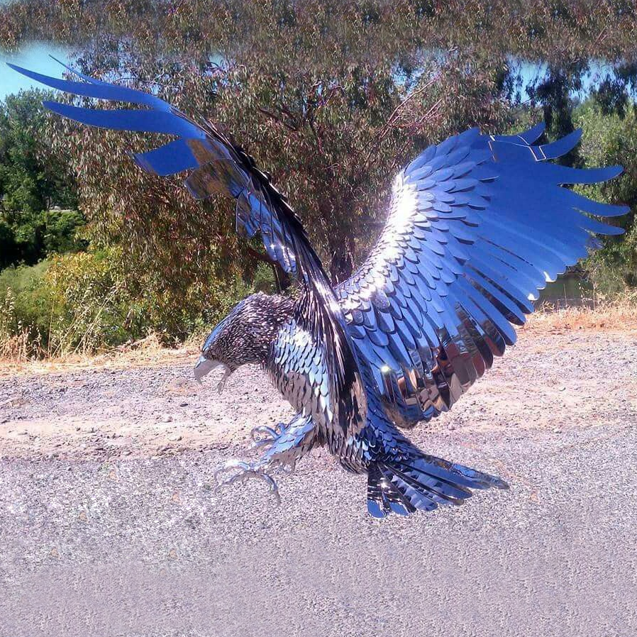 Garden Decoration Stainless Steel Eagle Sculpture
