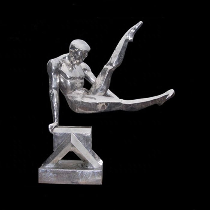 Life Size Stainless Steel Sports Gymnast Sculpture