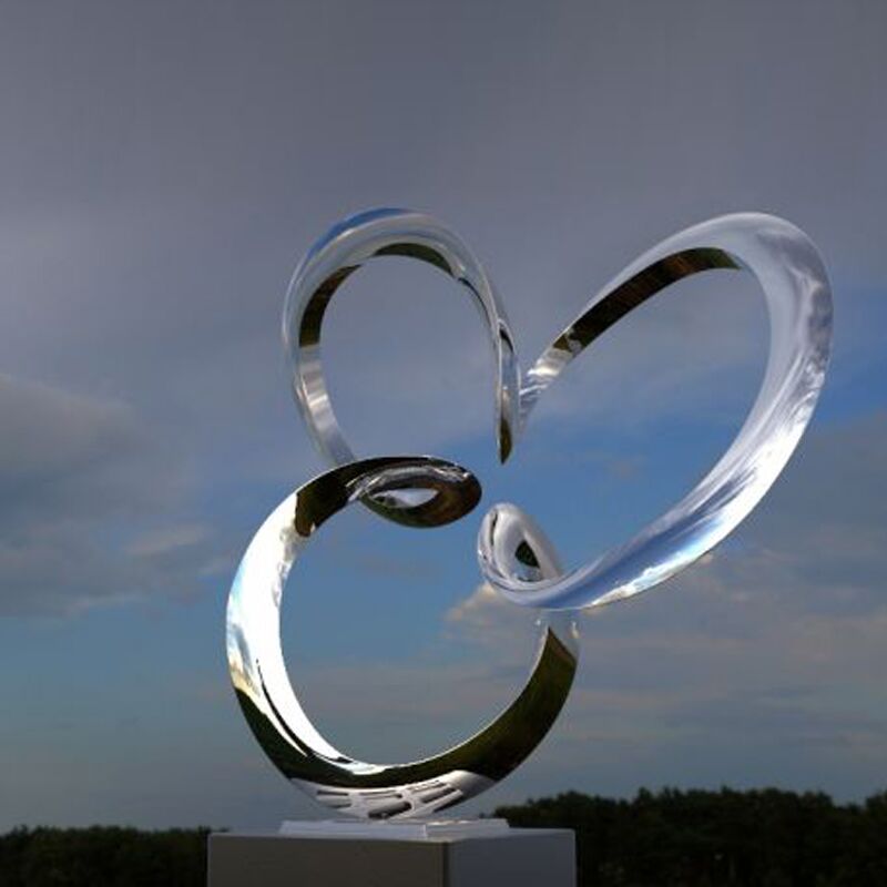 Outdoor Abstract Metal Stainless Steel Sculpture for Garden Decoration