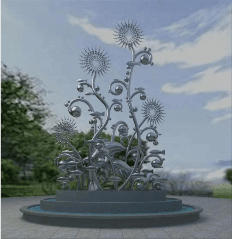 Outdoor Decoration Stainless Steel Wind Sculpture Kinetic Wind Sculpture