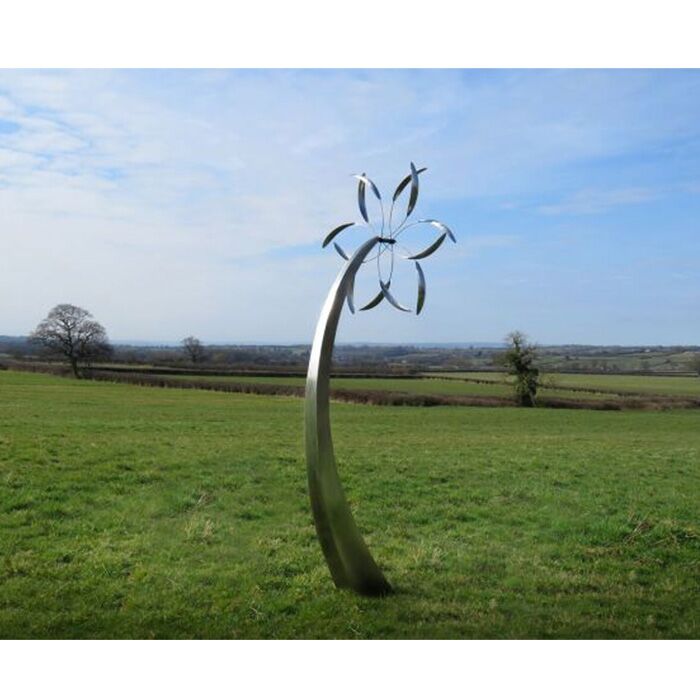 Stainless Steel Modern Outdoor Kinetic Wind Sculpture 1
