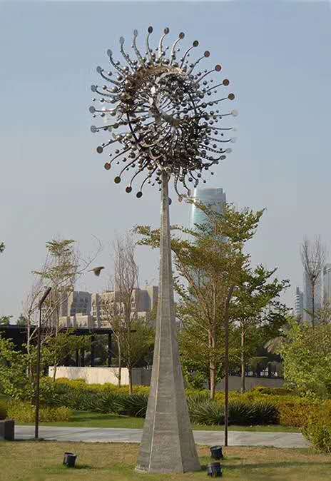 large stainless steel wind sculptures