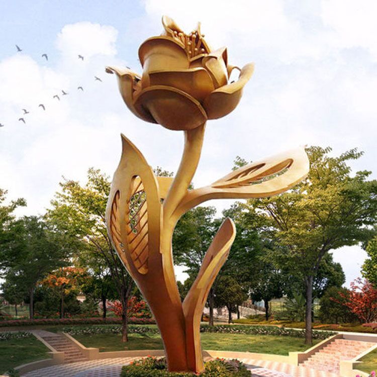 Large Metal Crafts Stainless Steel Outdoor Sculpture1